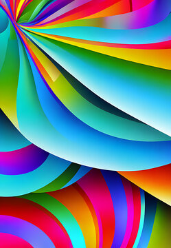 Fondo abstracto de colores y formas geom&eacute;tricas - AI Generated Art