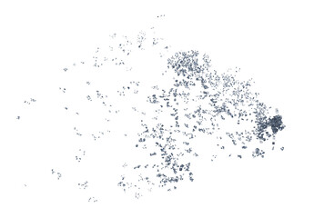 Obraz premium Shattered glass debris isolated transparent background 3d rendering 