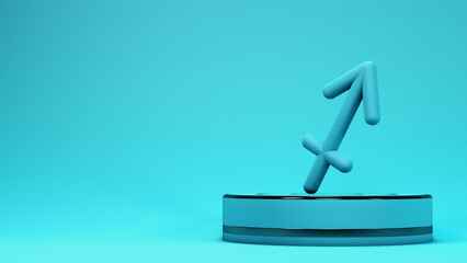 Sagittarius zodiac sign 3d illustration