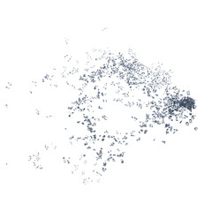 Obraz premium Shattered glass debris isolated transparent background 3d rendering 
