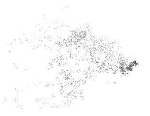 Obraz premium Shattered glass debris isolated transparent background 3d rendering 