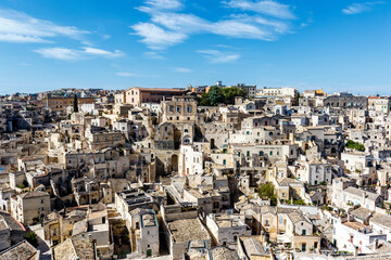 Fototapeta na wymiar View at the old center of Matera, Basilicata, Italy - Europe