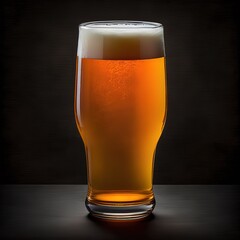 glass of frothy fresh beer Generative AI