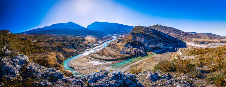 mont rebei gorge, noguera ribagor&ccedil;ana river