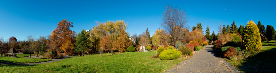 Golden autumn in the city Park