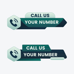 call us now button set with number