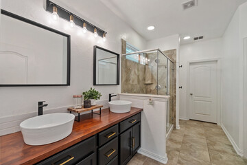 modern bathroom interior remodel 