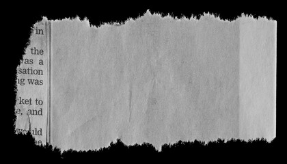 Torn paper on black