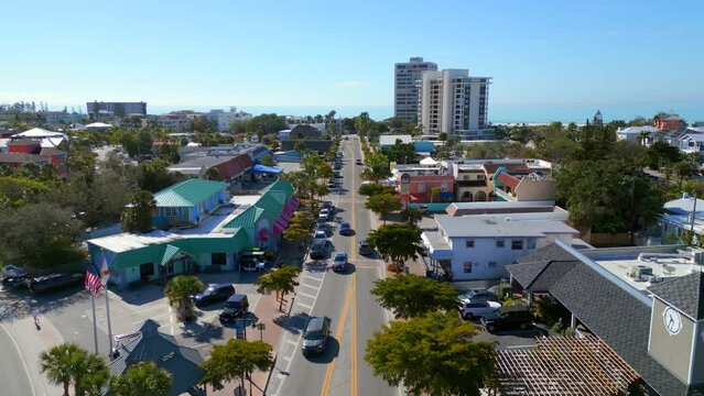 Aerial video Siesta Key west Sarasota Beach FL