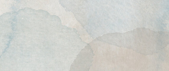 Grey blue watercolor background for cover design, poster, cover, flyer, cards. Old paper. Grunge watercolour illustration for design. Hand-drawn painted isolated template. Watercolor aged texture.