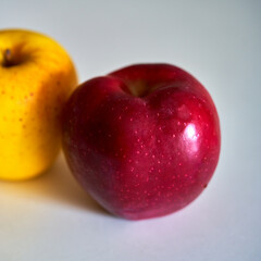 apples lie on a white background