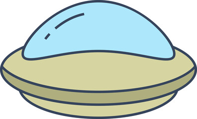 UFO, flying saucer icon illiustration