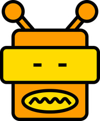 funny robot head avatar