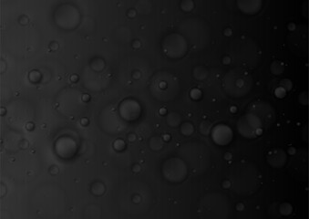 Black circle particles abstract bokeh background. Vector design