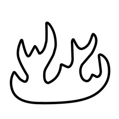 Icon Fire, Flame icon line, fire icon line. Illustration of fire