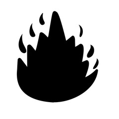 Fire Flames Vector Icon Set , Illustration of fire and flames