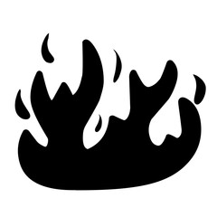 Fire Flames Vector Icon Set , Illustration of fire and flames