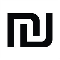 Israeli Shekel currency symbol, ILS money icon, vector illustration
