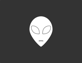 Alien head, character icon. Vector illustration.
