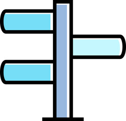 Obraz premium blue street signpost and signage icon