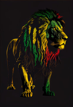 Rasta Lion Standing