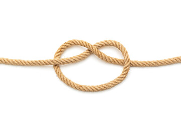 Rope with tied knot