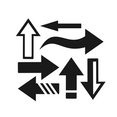 Vector illustration, set of arrow icons. 