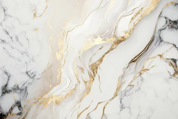 Fototapete Marmor White marble textured background. Abstract design, 4k wallpaper. AI 