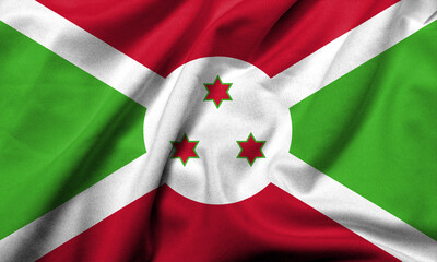 3D Flag of Burundi satin