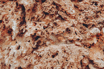 Close up background of limestone surface. Stone texture