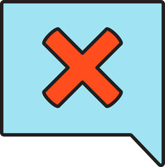 Obraz premium message and wrong mark icon