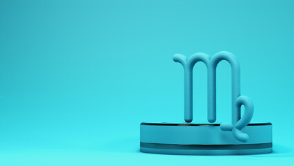 Virgo zodiac sign 3d illustration