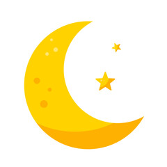 moon and stars = vector icon