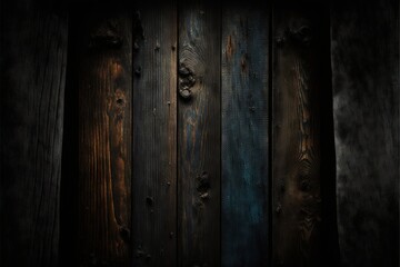  a dark wood wall with a wooden paneling pattern and a wooden door with a metal handle on the left side of the wall, and a wooden paneling on the right side of the wall.  generative ai