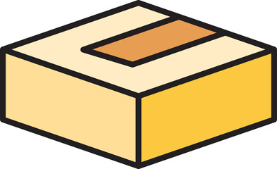 carton box icon illustration