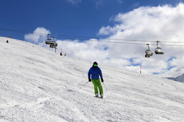 Fototapeta na wymiar Skigebiet Jakobshorn, Davos (Schweiz)