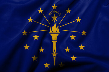 3D Flag of Indiana satin