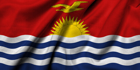 3D Flag of Kiribati satin
