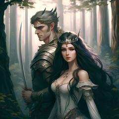 Couple Prince and Princess generative ai