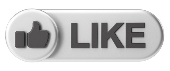 like button. like icon. 3D illustration.