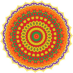 Round color pattern. Vector file for designs.