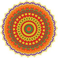 Round color pattern. Vector file for designs.