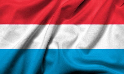 3D Flag of Luxembourg satin
