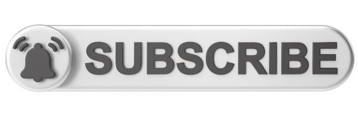 Subscribe icon. Subscribe button. 3D illustration.