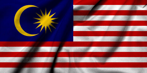 3D Flag of Malaysia satin