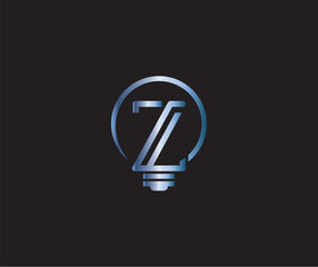 Creative Z Letter bulb Energy Power Modern Logo Design Company Concept