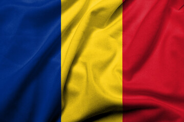 3D Flag of Romania satin