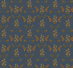 Naklejka na ściany i meble Running floral pattern wallpaper background seamless beautiful digital pattern