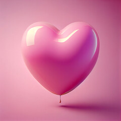 Valentines day Romantic hearts 3D rendering background