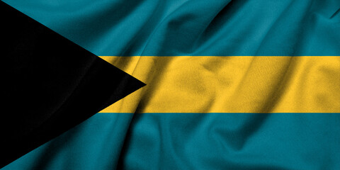3D Flag of the Bahamas satin